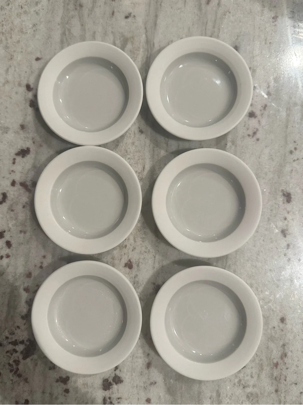 Set of 6 Crate & Barrel Graeden Butter Pats / Dipping Dishes